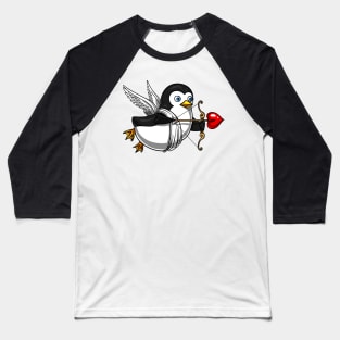 Cute Penguin Cupid Baseball T-Shirt